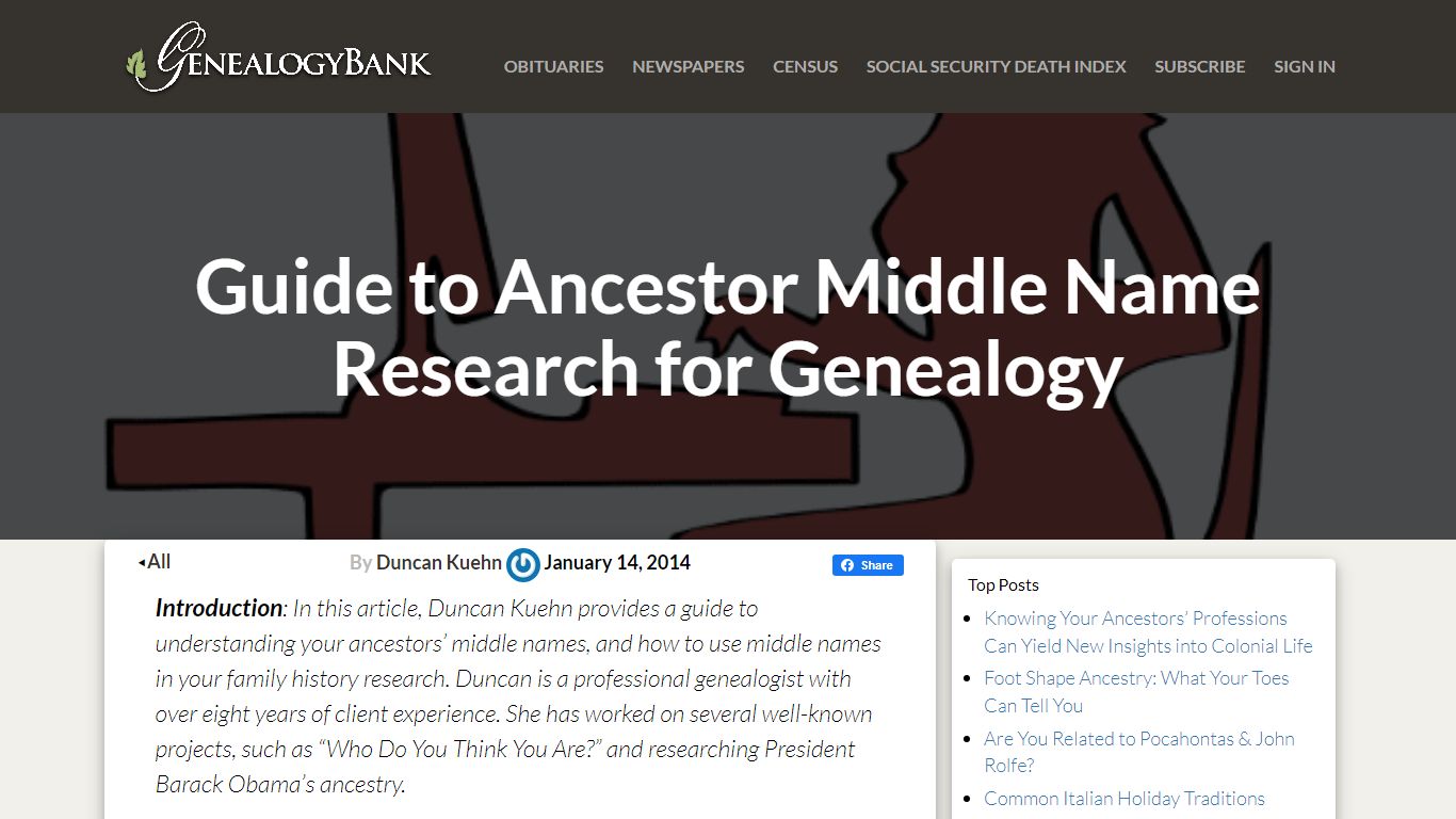 Guide to Ancestor Middle Name Research for Genealogy - GenealogyBank Blog